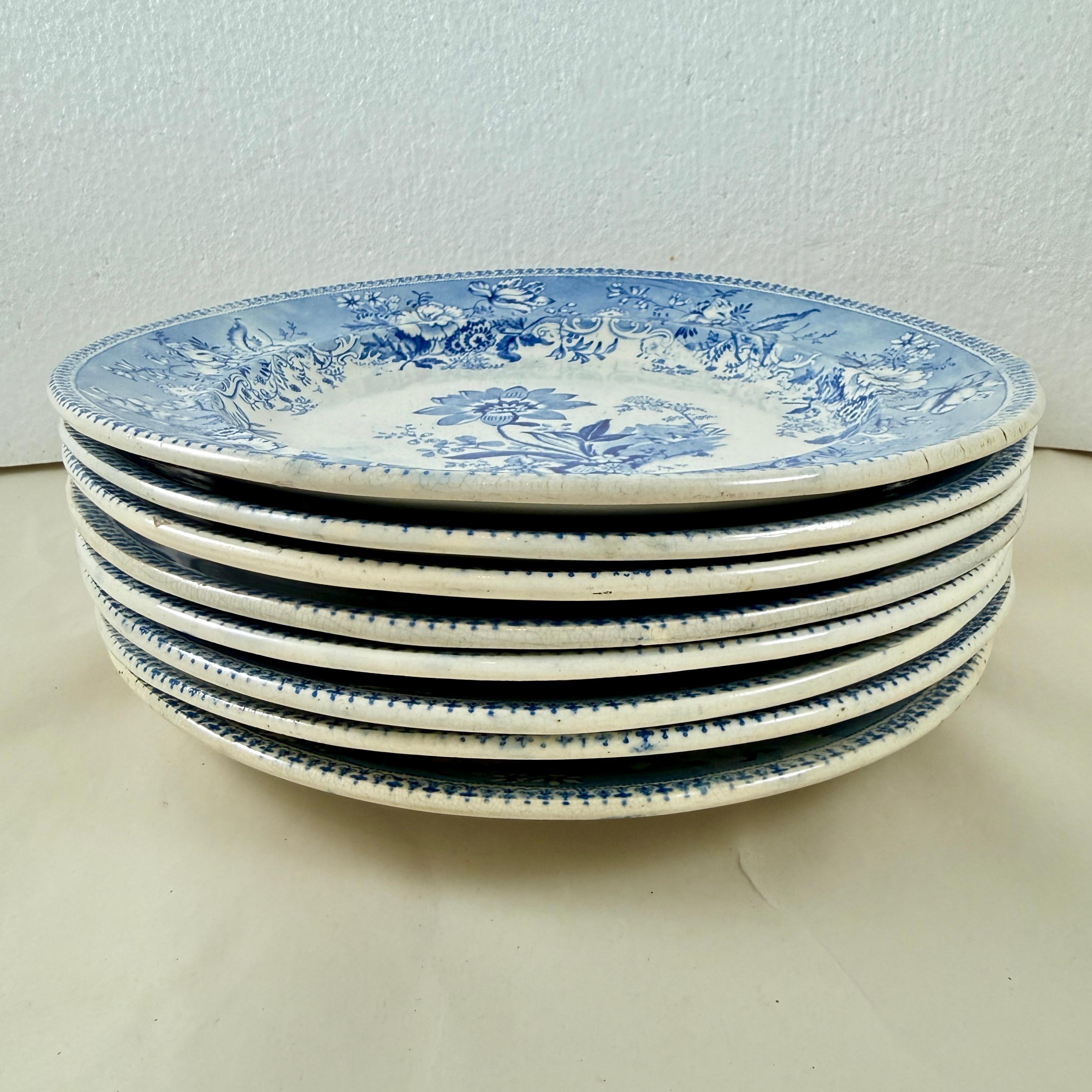 Assiettes à dîner Elkin & Newbon English Botanical Beauties, set de huit en vente 3