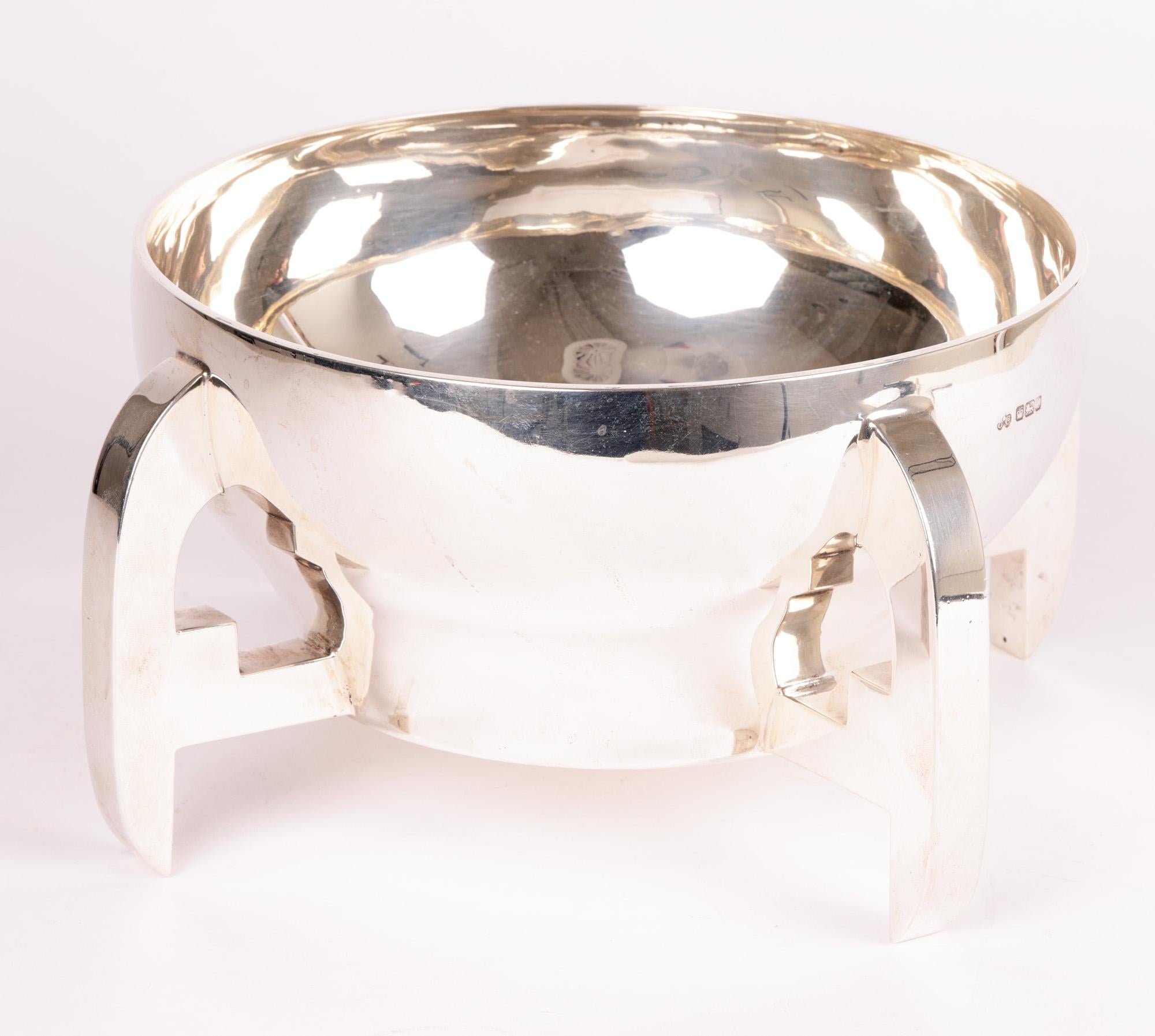 Elkington & Co Art Nouveau Large Silver Fruit Bowl For Sale 8