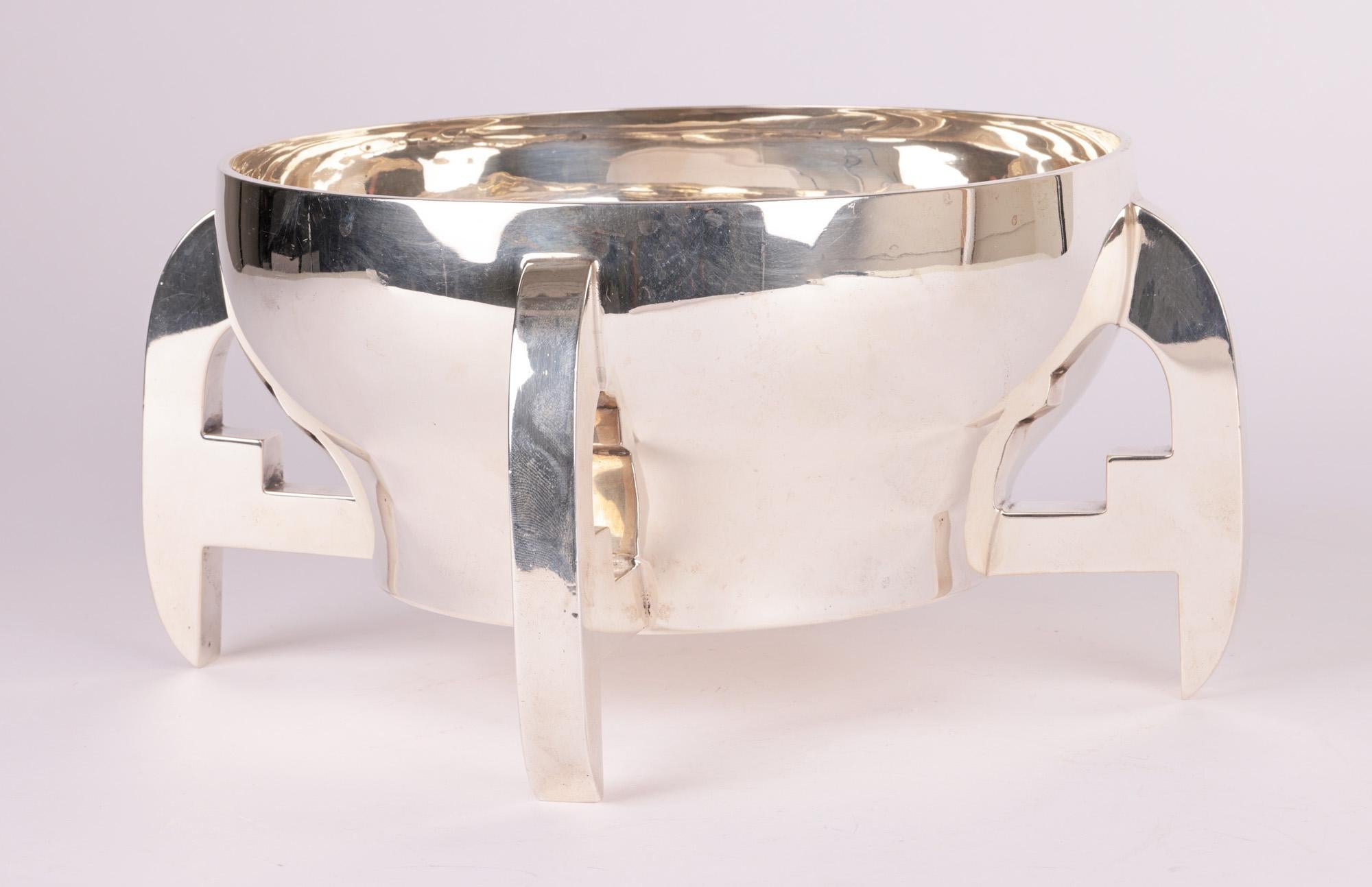 Frutero grande de plata Art Nouveau Elkington & Co. 1