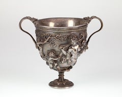 Elkington & Co. Silver-Plated Trophy Cup Urn with Neoclassical Figures Repousse