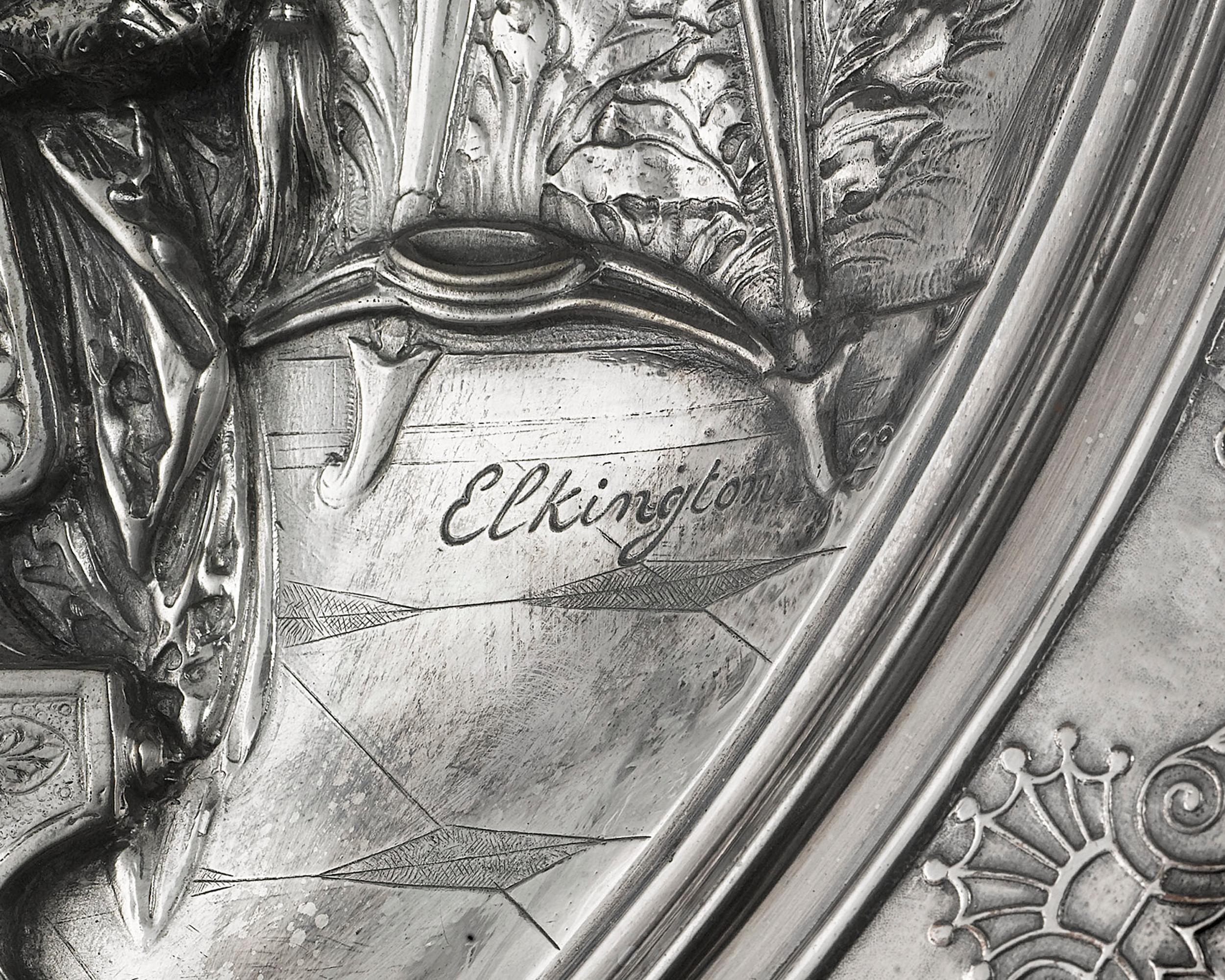 English Elkington & Co. Silverplate Charger by Morel-Ladeuil For Sale