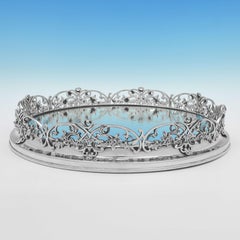 Elkington & Co Victorian Silver Plated Mirror Plateau, Made in 1845