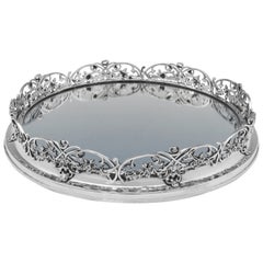 Elkington & Co. Specchio vittoriano placcato in argento, realizzato nel 1845