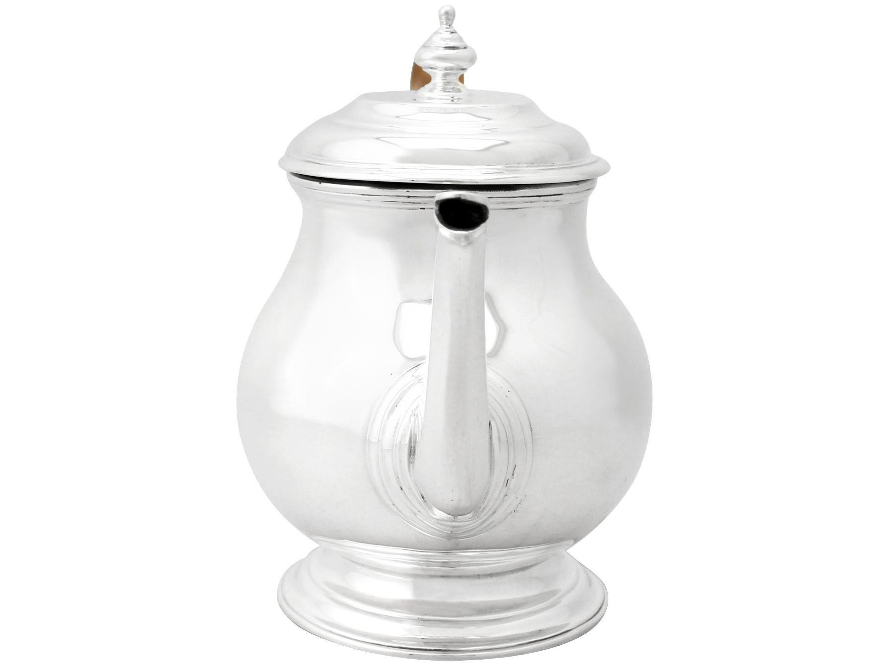 i.s. co silver teapot