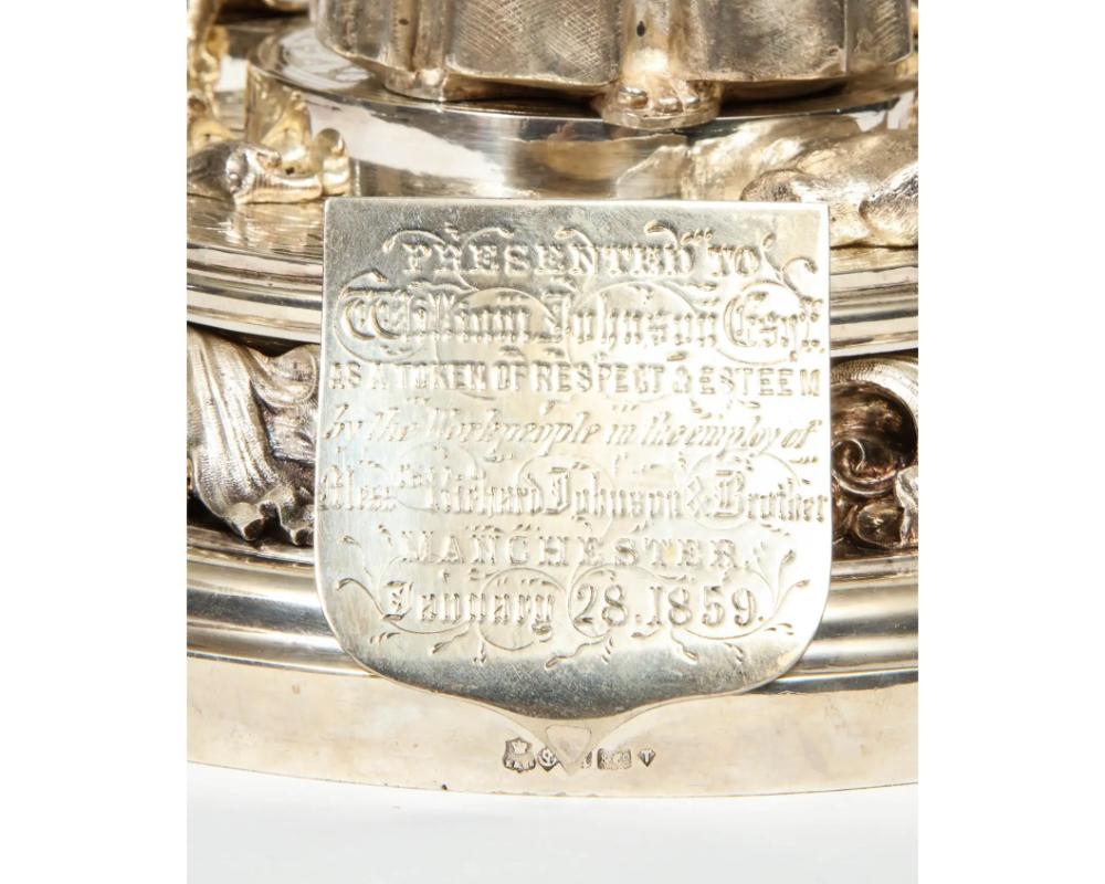 Elkington Mason & Co. a Rare, Important, & Historic Silvered Bronze Centerpiece For Sale 5