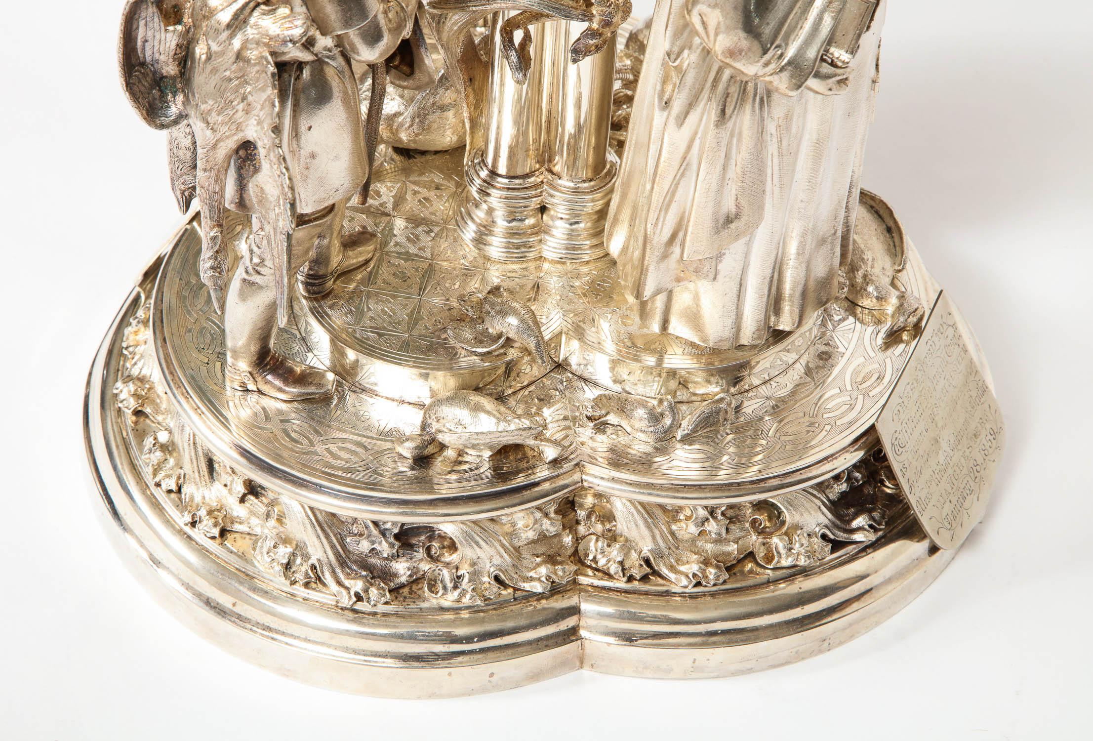 Elkington Mason & Co. a Rare, Important, & Historic Silvered Bronze Centerpiece 10