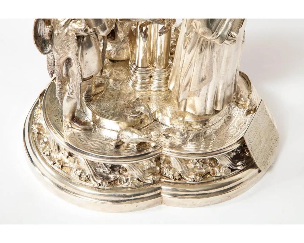 Elkington Mason & Co. a Rare, Important, & Historic Silvered Bronze Centerpiece For Sale 12