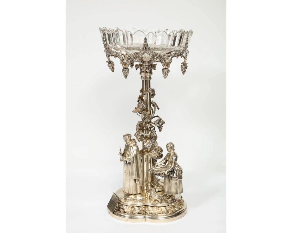 Victorien Elkington Mason & Co. une pièce maîtresse en bronze argenté rare, importante et historique en vente