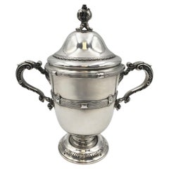 Centre de table de trophée en argent sterling anglais Elkington Royal Silversmith de 1923