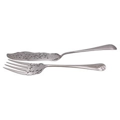 Elkington Set of 2 English Sterling Silver Victorian Fish Servers from 1886 (Ensemble de 2 services à poisson victoriens en argent sterling)
