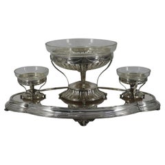 Elkington Silverplate and Glass Centerpiece