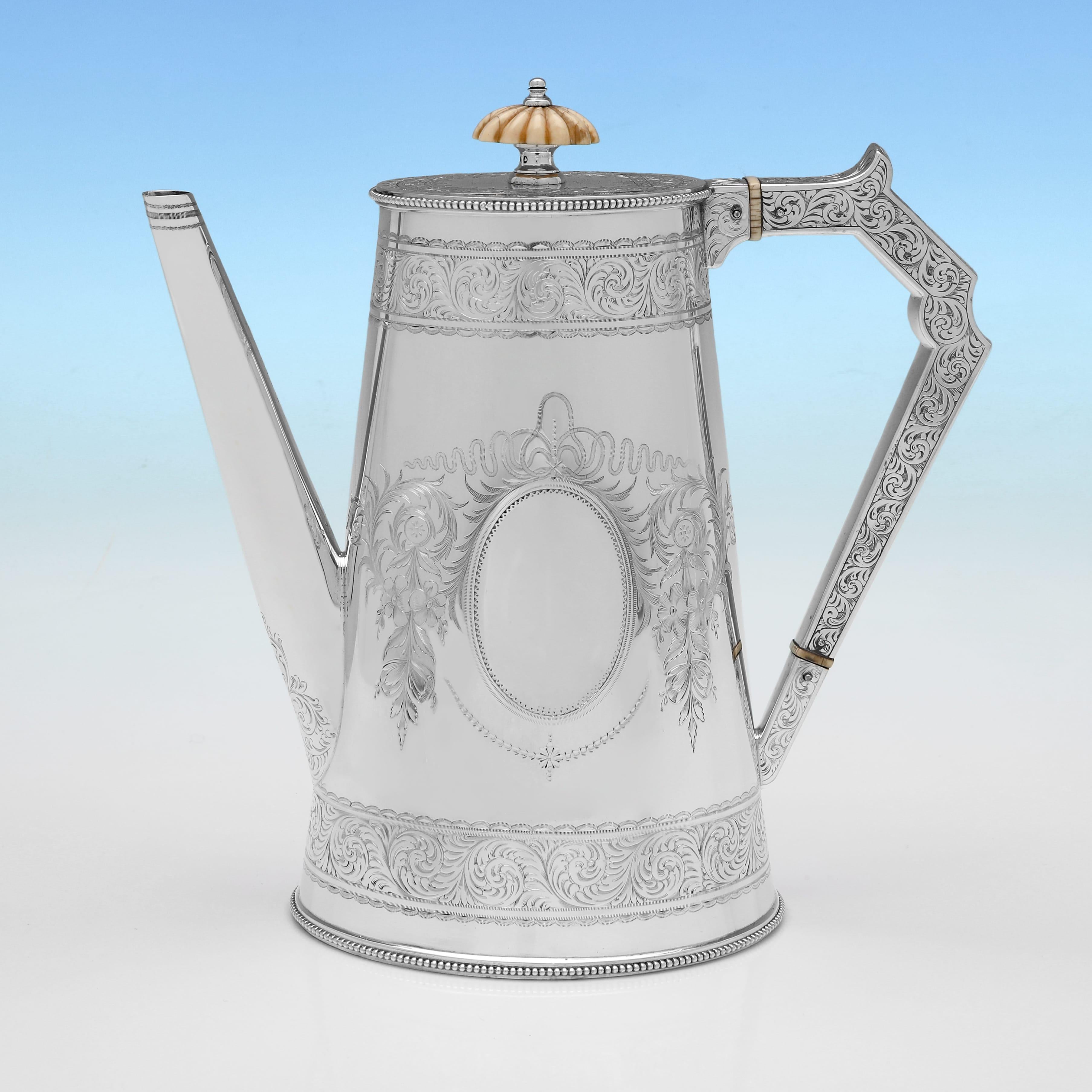 Vittoriano Elkington - Servizio da tè vittoriano in argento sterling realizzato nel 1875 in vendita