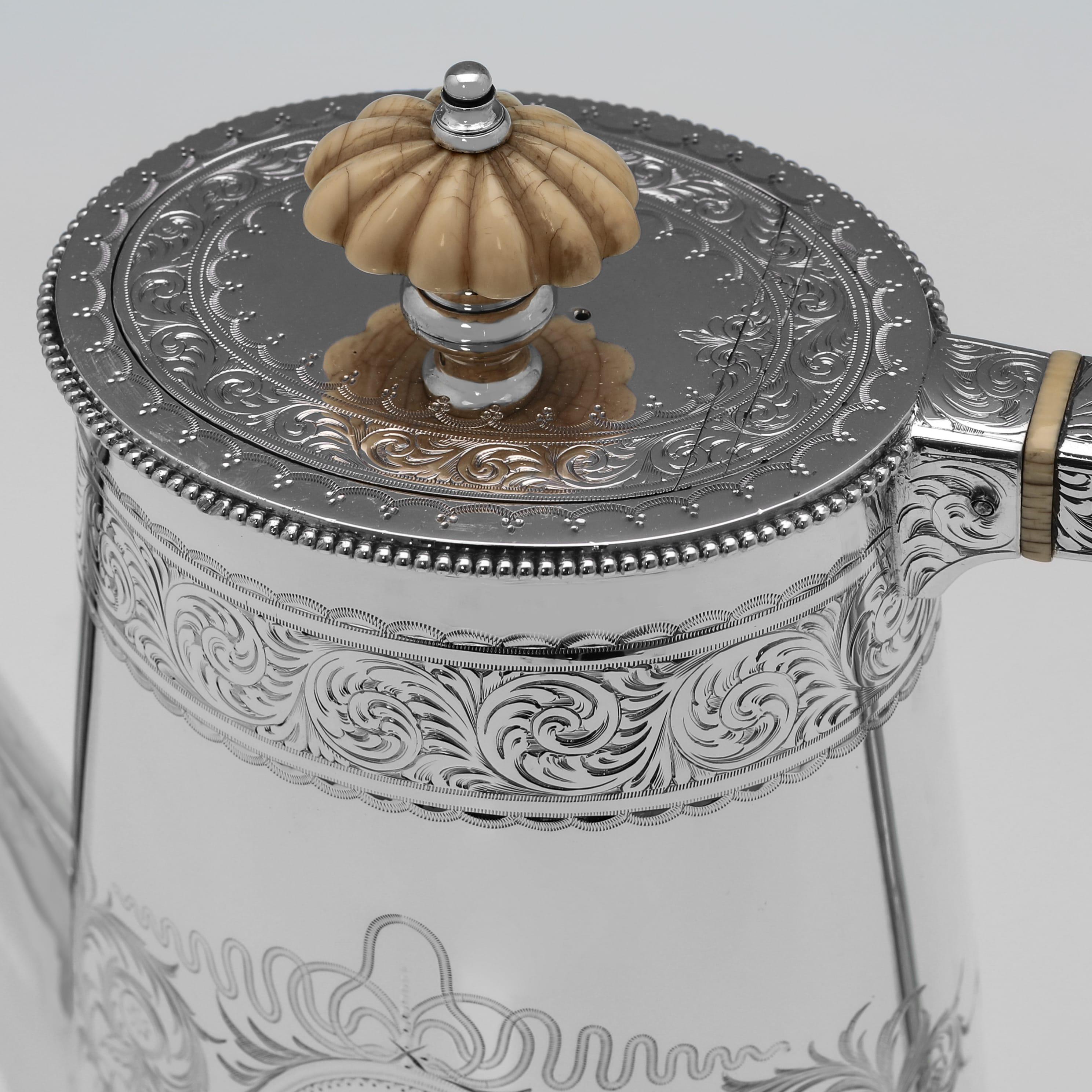 Inglese Elkington - Servizio da tè vittoriano in argento sterling realizzato nel 1875 in vendita