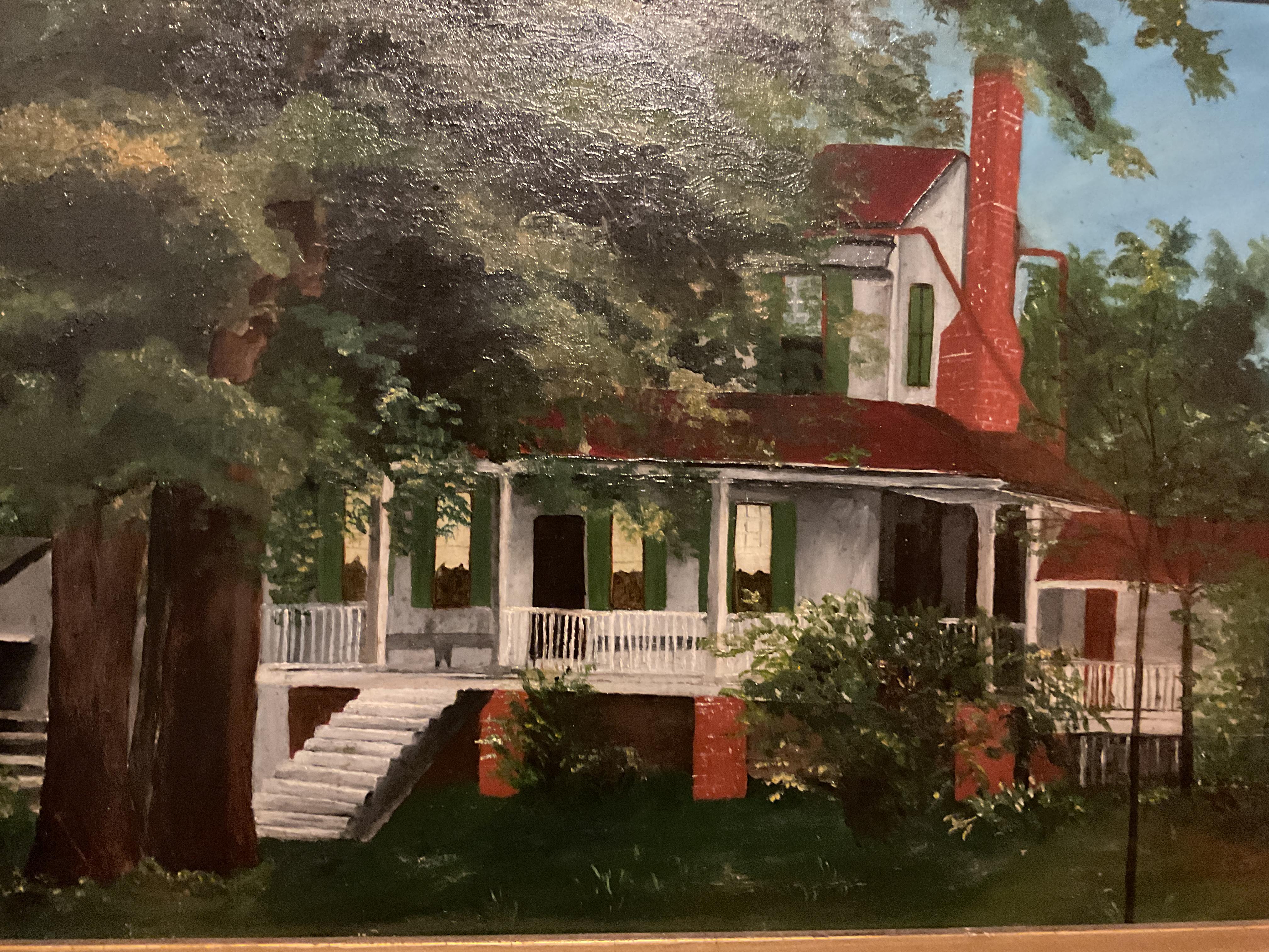 Pittura storica del Sud - Fattoria della Carolina del Nord - Belcross, Camden Co. - Painting di Ella Bidgood