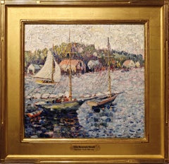 "Harbor Scene" Ella Boocock Hoedt, Marine Scene, American Impressionist, PAFA