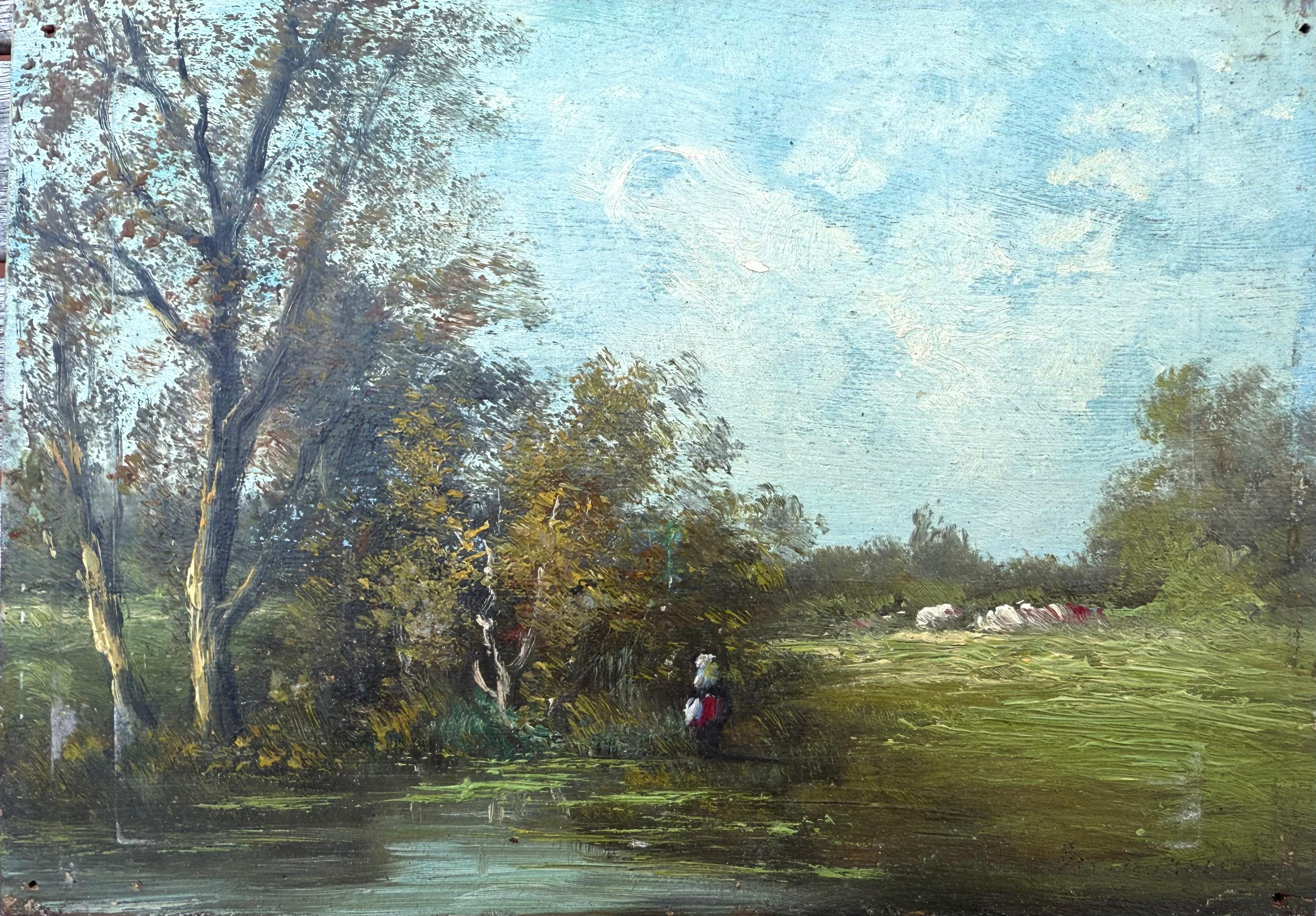 Landscape Painting Ella Buchanan - "Figure dans un paysage