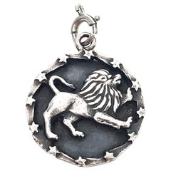 Vintage Ella Cone Sterling Silver Leo Zodiac Charm