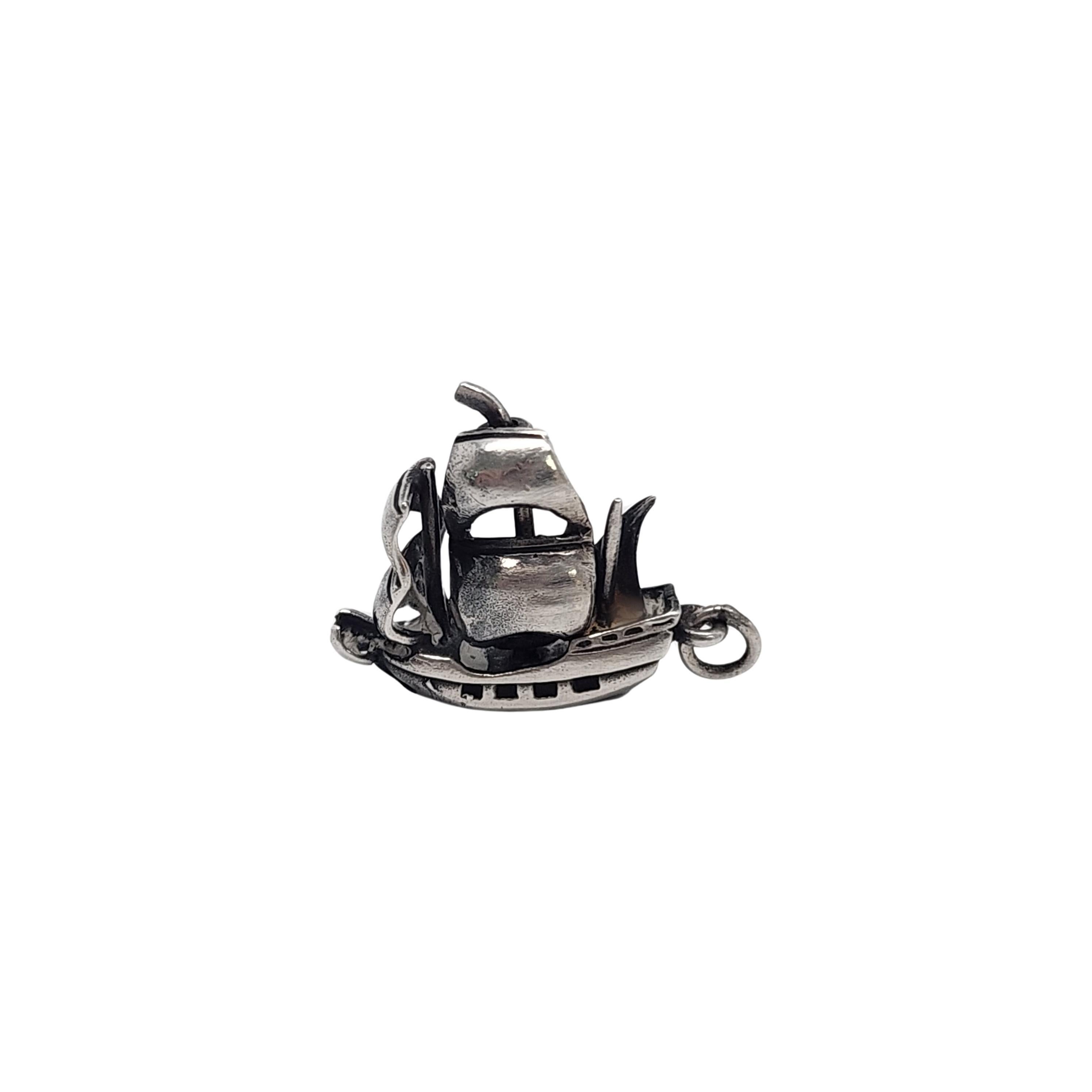 Vintage sterling silver Mayflower Ship  charm by designer Ella Cone.

Highly collectible piece by modernist designer Ella Cone of The Silversmith in Boston.

Measures 3/4