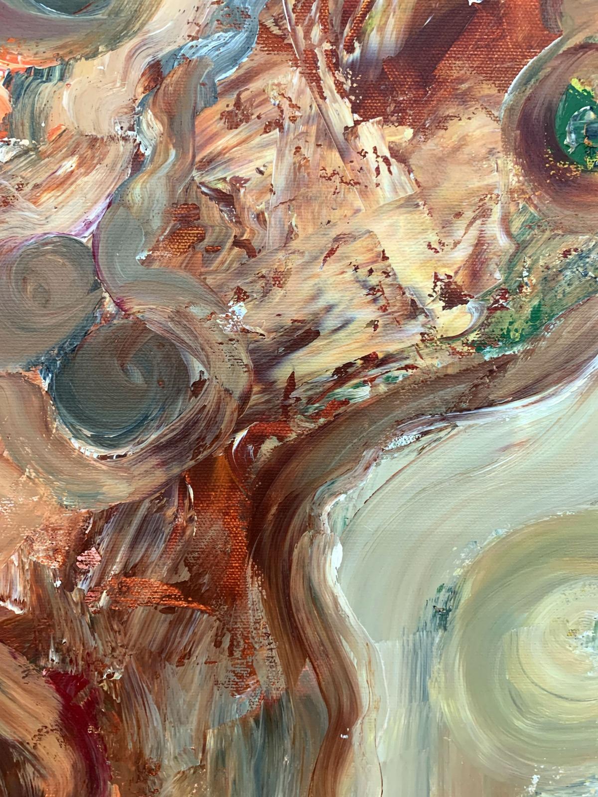 Vortice di energia. Pittura a olio contemporanea, astrazione, colorata - Painting Altro stile artistico di Ella Ellis