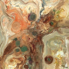 Energy swirl. Contemporary Oil Painting, Abstraction, Colorful