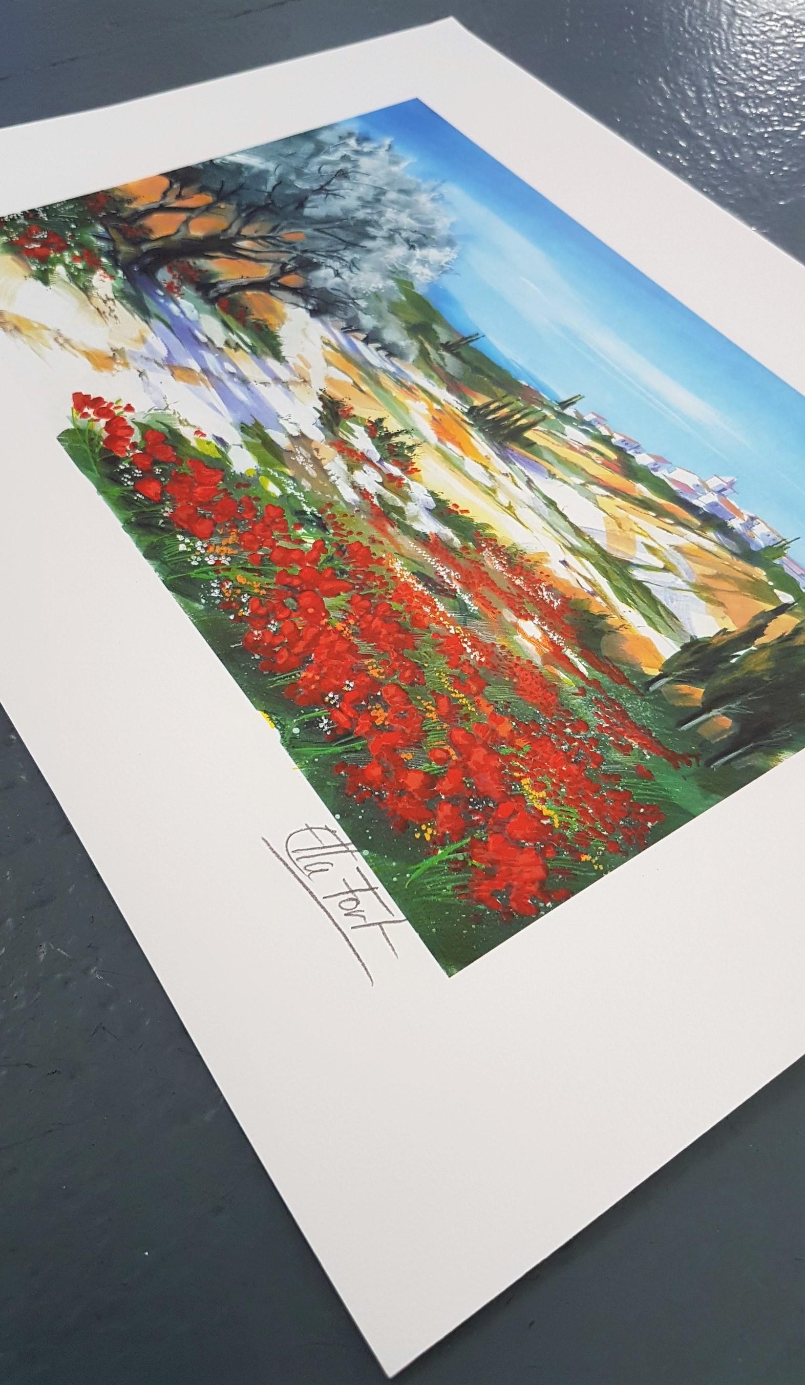 Flower Field (Champ Fleuri, 58% OFF LIST PRICE - LIMITED TIME ONLY) - Contemporary Print by Ella Fort
