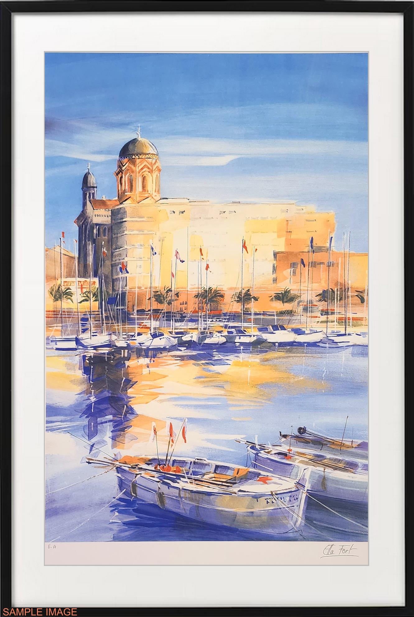 St. Raphael (Provence, seascapes, countryside art, Impressionist) - Print by Ella Fort