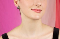 Black Tahitian Pearl 14mm Clip-On Earrings Design by Ella Gafter