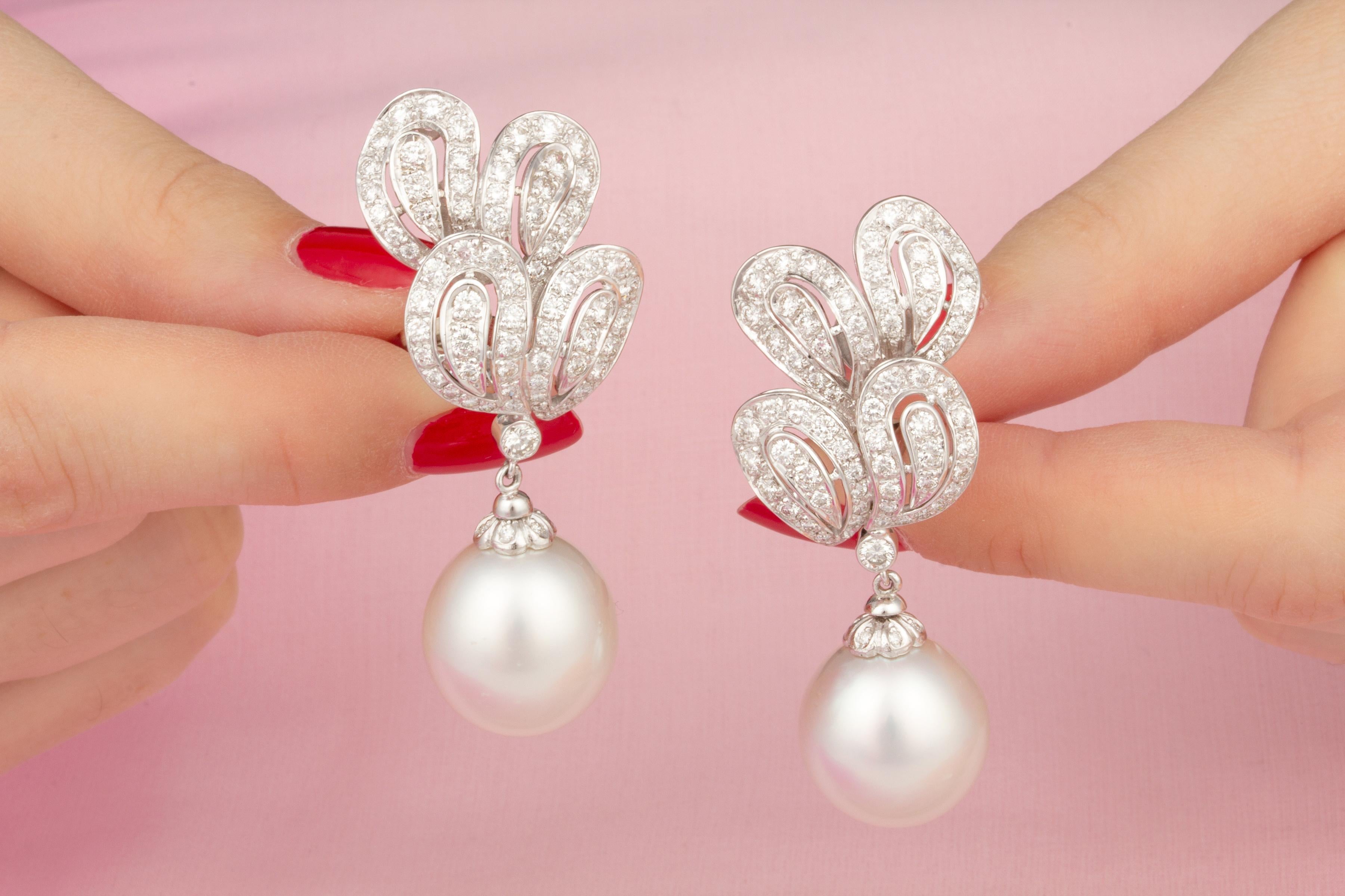 16mm Gold Shell pearl earrings and 18K Pendant earrings Luxury Flawless 