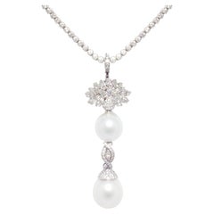 Ella Gafter 17mm South Sea Pearl Diamond Pendant Necklace