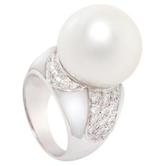 Ella Gafter 17mm South Sea Pearl Diamond Ring
