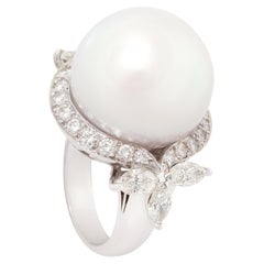 Ella Gafter 18mm South Sea Pearl Diamond Ring