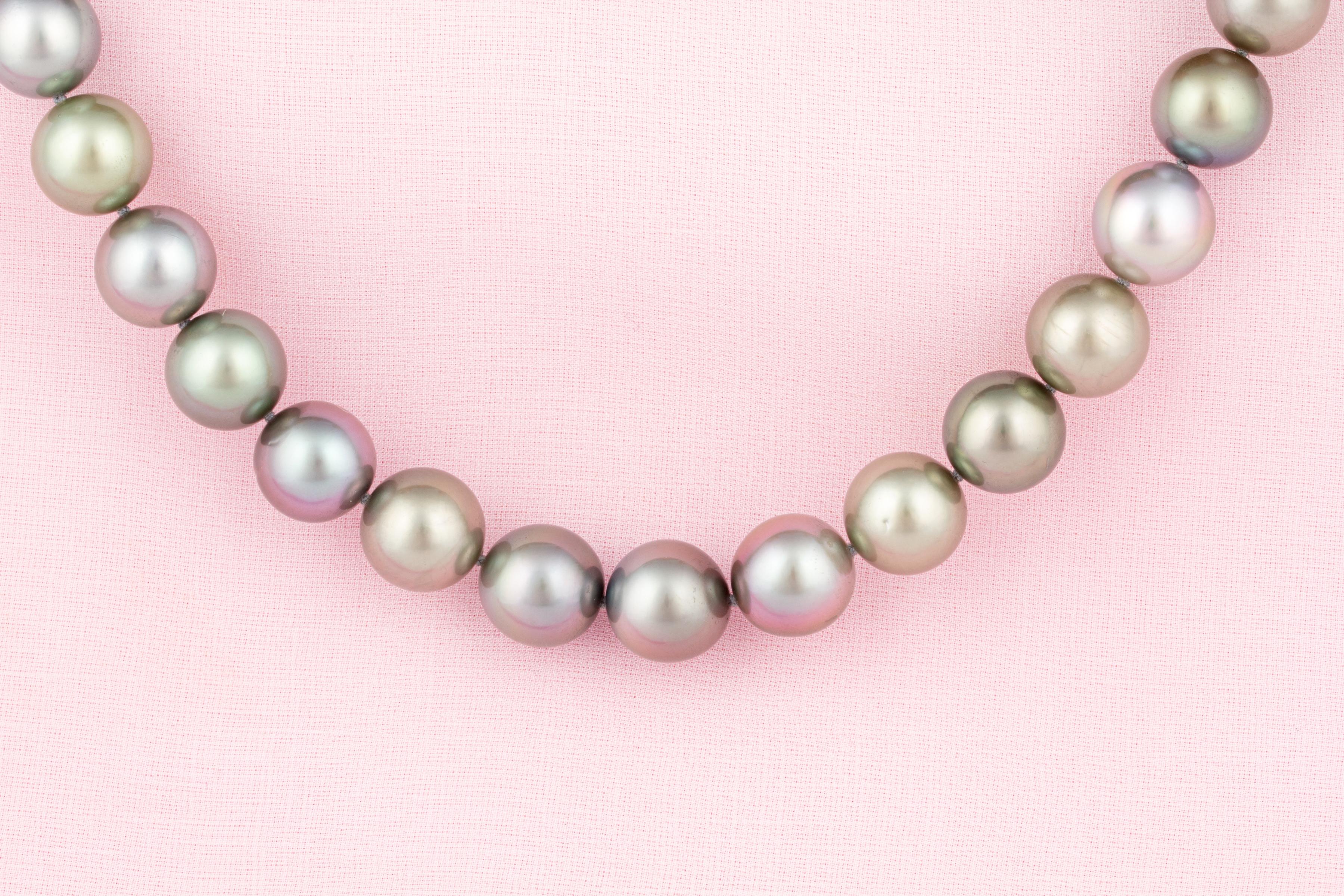 Ella Gafter Tahiti-Perlenkette mit Perlenstrang (Rundschliff) im Angebot