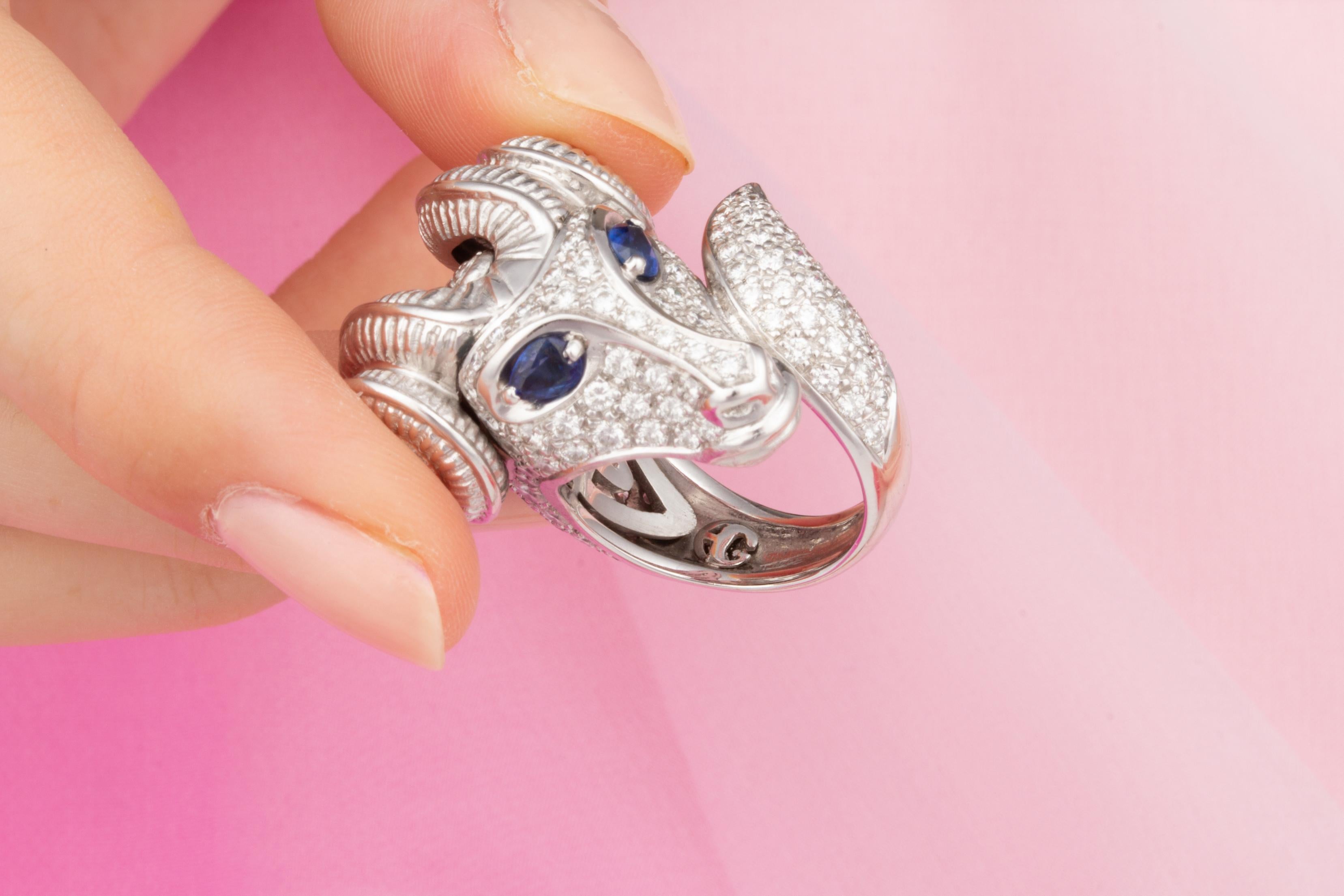Ella Gafter Aries Diamond Zodiac Ring  For Sale 2