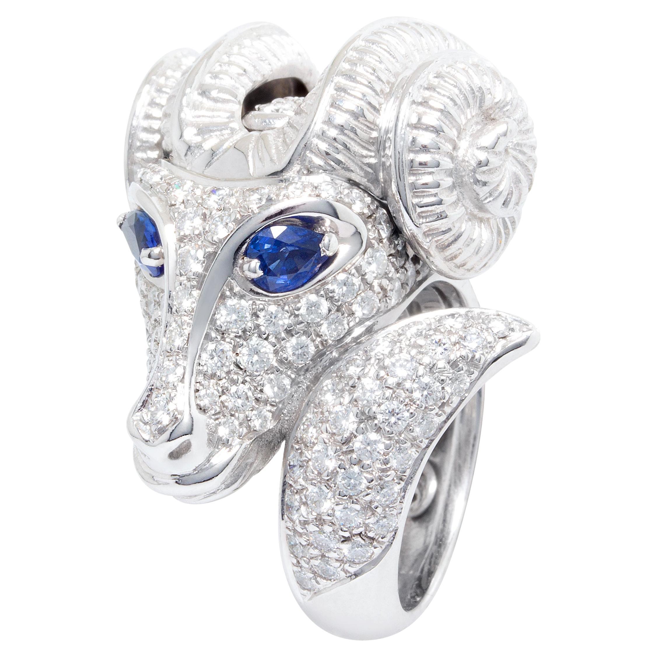 Ella Gafter Aries Diamond Zodiac Ring For Sale at 1stDibs | aries elle,  elle aries, aries wedding ring