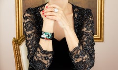 Pulsera brazalete del zodíaco Aries con diamantes Diseño de Ella Gafter