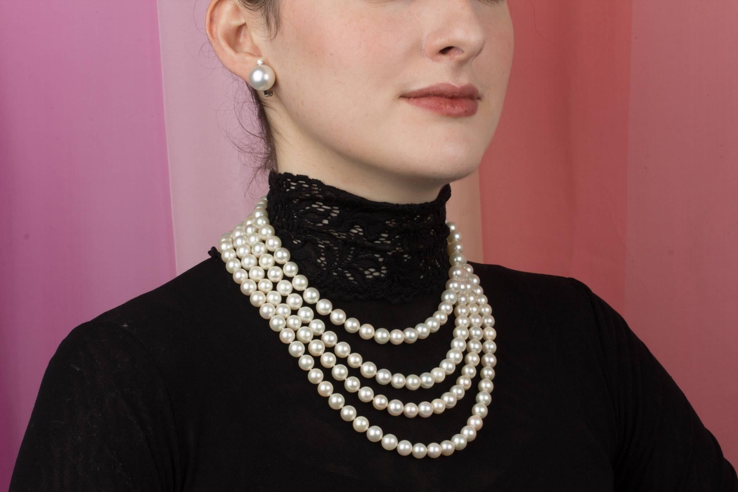 Ella Gafter 14.5mm South Sea Pearl Stud Earrings For Sale 4