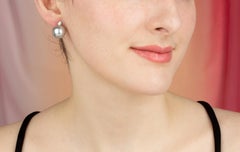 Ella Gafter Black Tahitian Pearl Diamond Stud Earrings