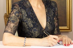 Bracelet en saphir bleu et diamant Design/One par Ella Gafter