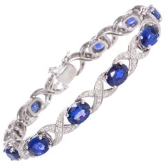 Ella Gafter Flexibles Armband mit blauem Saphir und Diamant