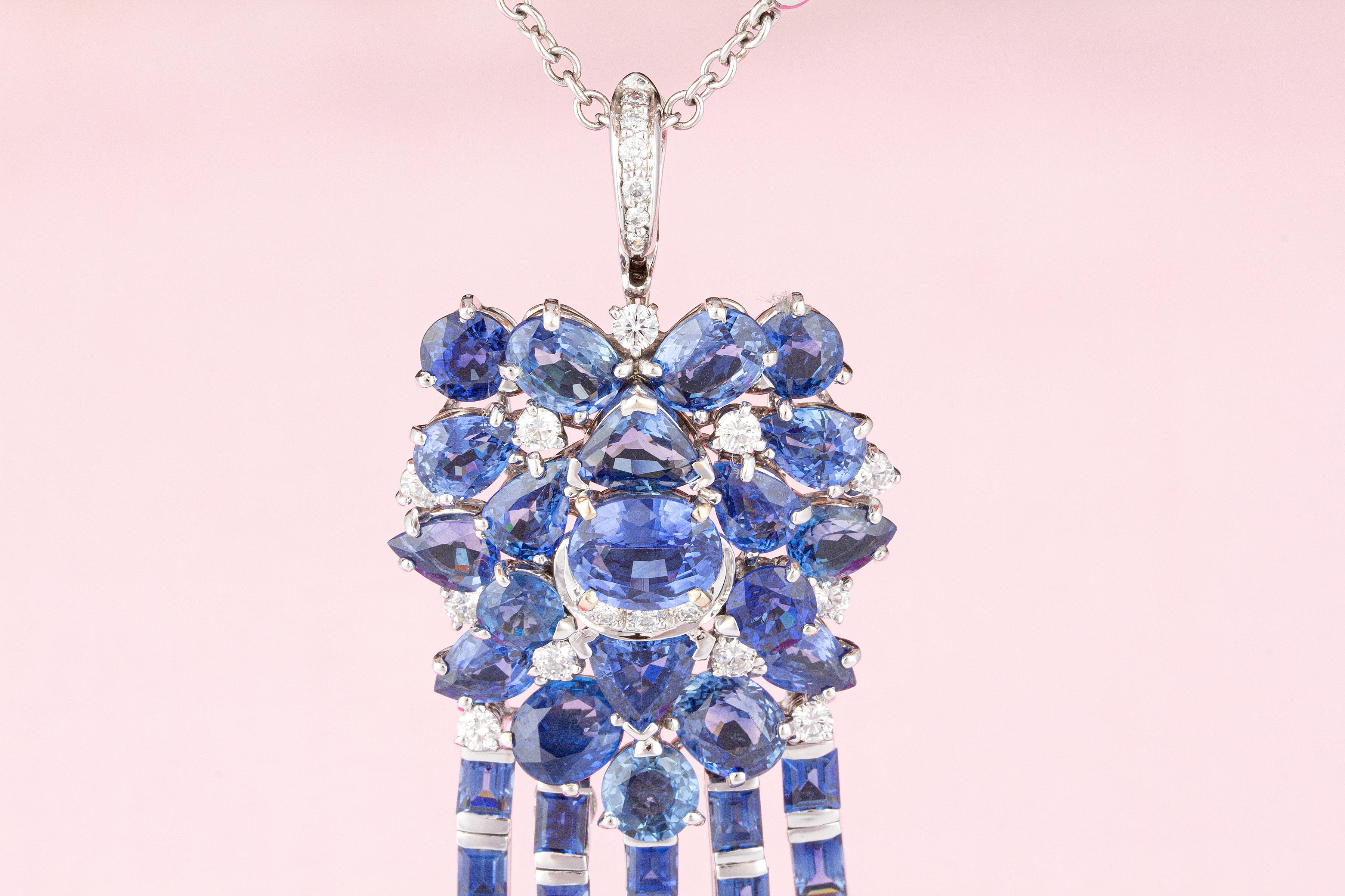 Ella Gafter Blue Sapphire Diamond Pearl Necklace 2