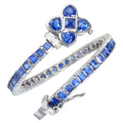 Blue Sapphire and Diamond Bracelet Design by Ella Gafter