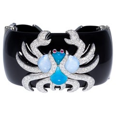 Ella Gafter Cancer Zodiac Cuff Bracelet with Diamonds