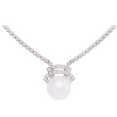 Ella Gafter Diamond 16mm Pearl Necklace