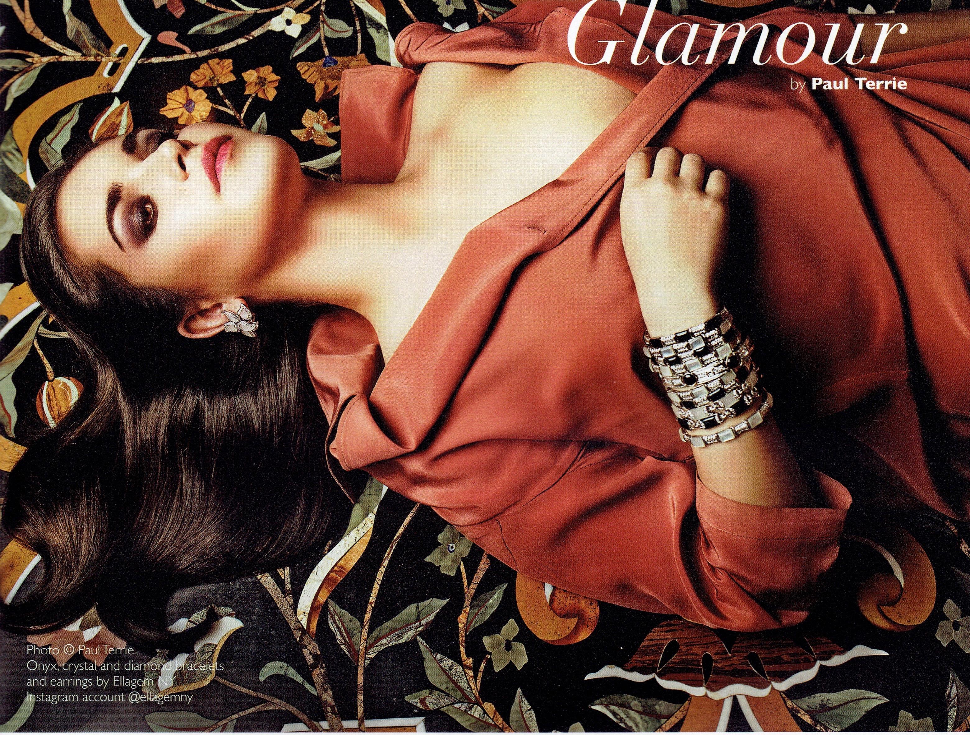 Ella Gafter Diamond Onyx Bracelet For Sale 4