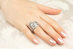 Diamond Band Ring Square and Round Cut Design by Ella Gafter