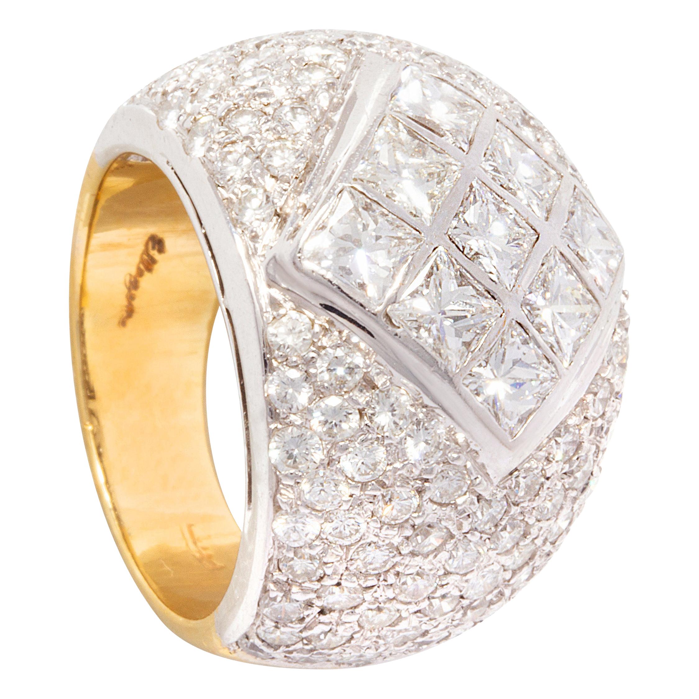 Princess Cut Diamond Cocktail Ring Design by Ella Gafter