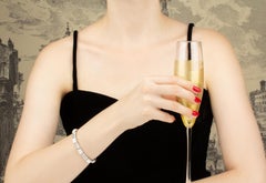 Diamond Bracelet with Mother of Pearl Design by Ella Gafter