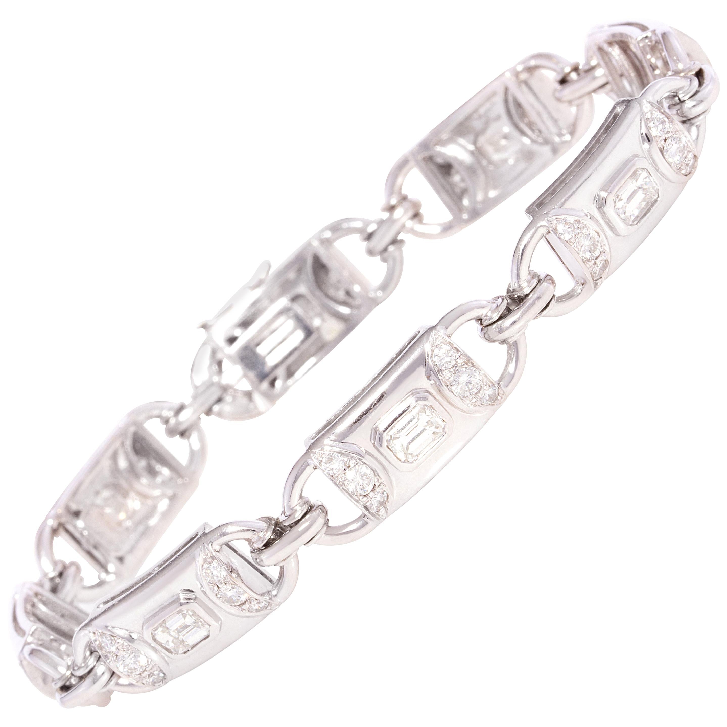 Ella Gafter Diamond Link Tennis Bracelet For Sale