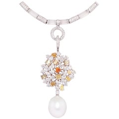 Ella Gafter Collier pendentif en perles et diamants