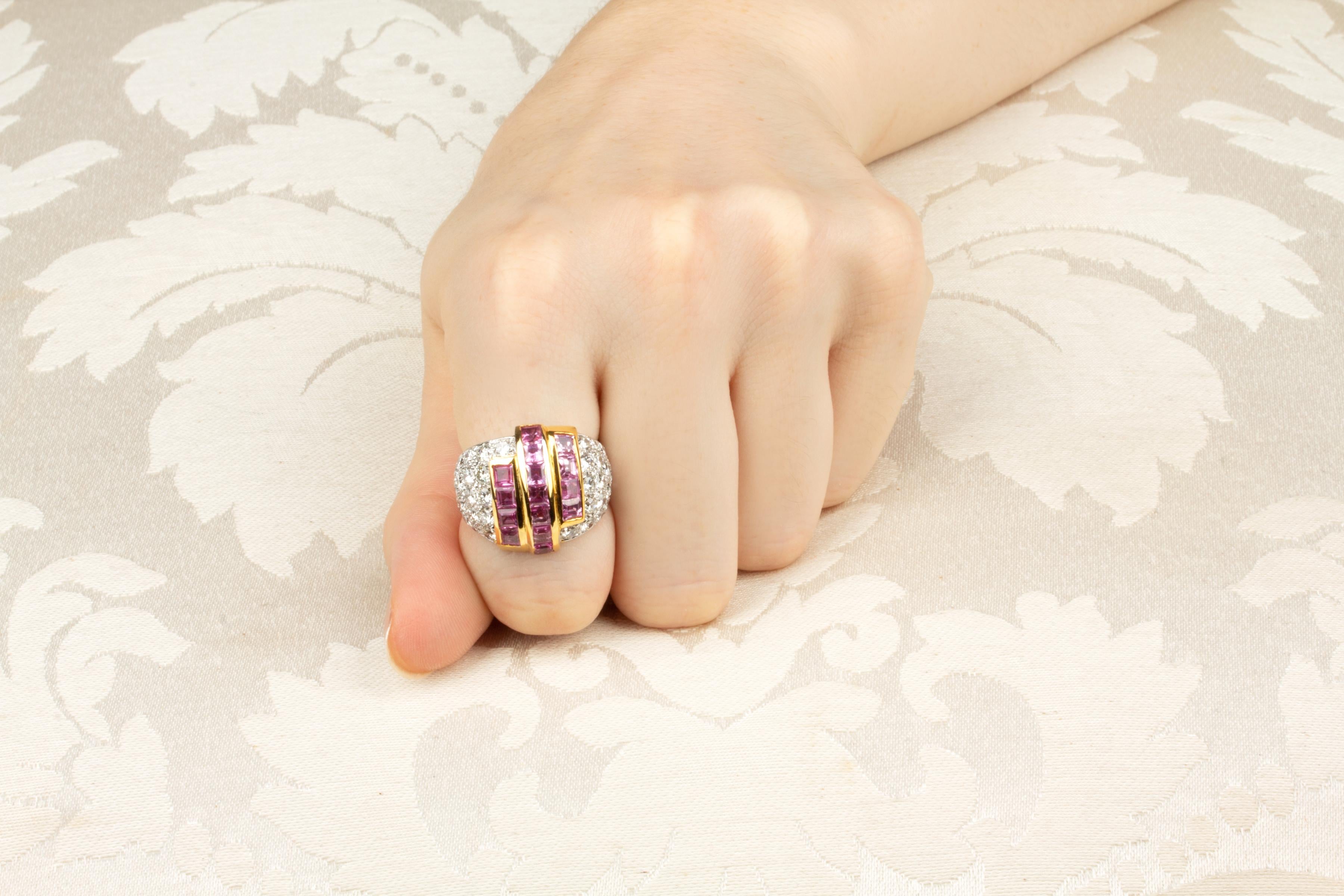 pink sapphire cocktail rings